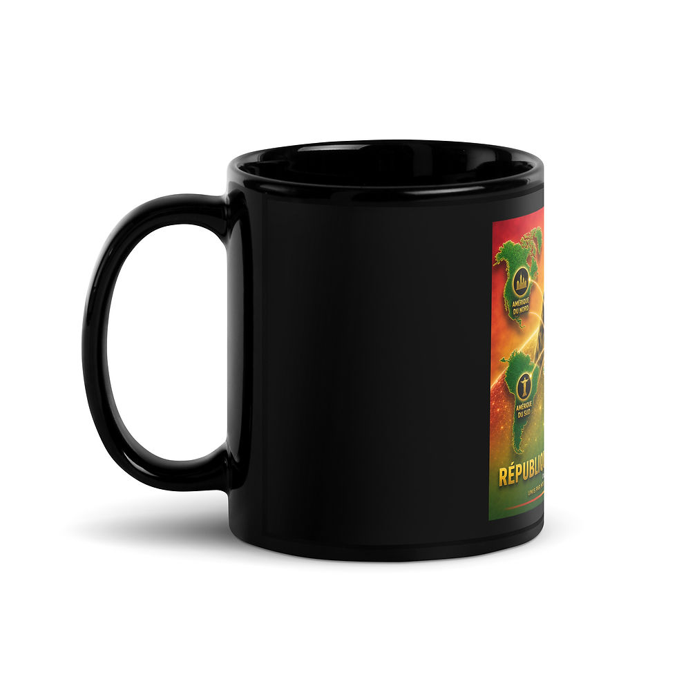 Thumbnail: Mug Noir Brillant - Agence Diaspora Bissau-guinéenne (Bissaoguinéenne)