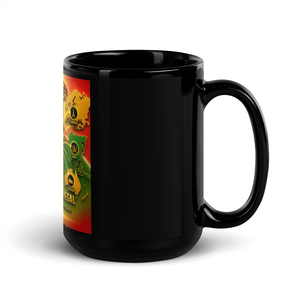 Thumbnail: Mug Noir Brillant - Agence Diaspora Sénégalaise 