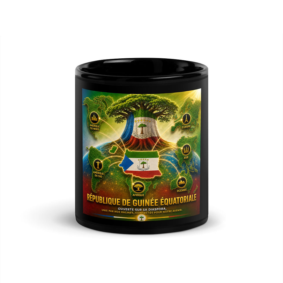 Thumbnail: Mug Noir Brillant - Agence Diaspora Équato-Guinéenne