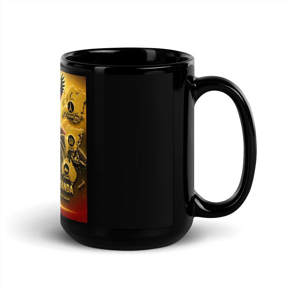 Thumbnail: Mug Noir Brillant - Agence Diaspora Ougandaise