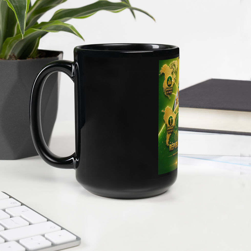 Thumbnail: Mug Noir Brillant - Agence  Diaspora Zimbabwe  