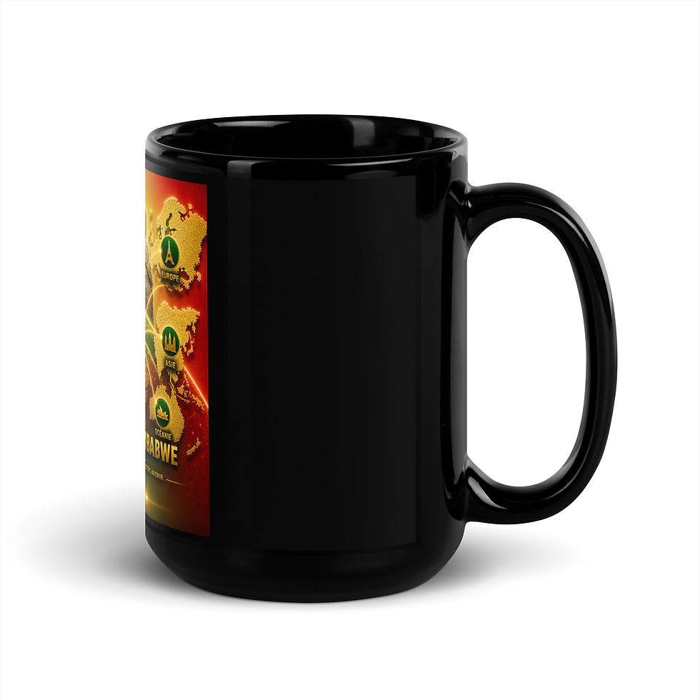 Thumbnail: Mug Noir Brillant - Agence  Diaspora Zimbabwe  