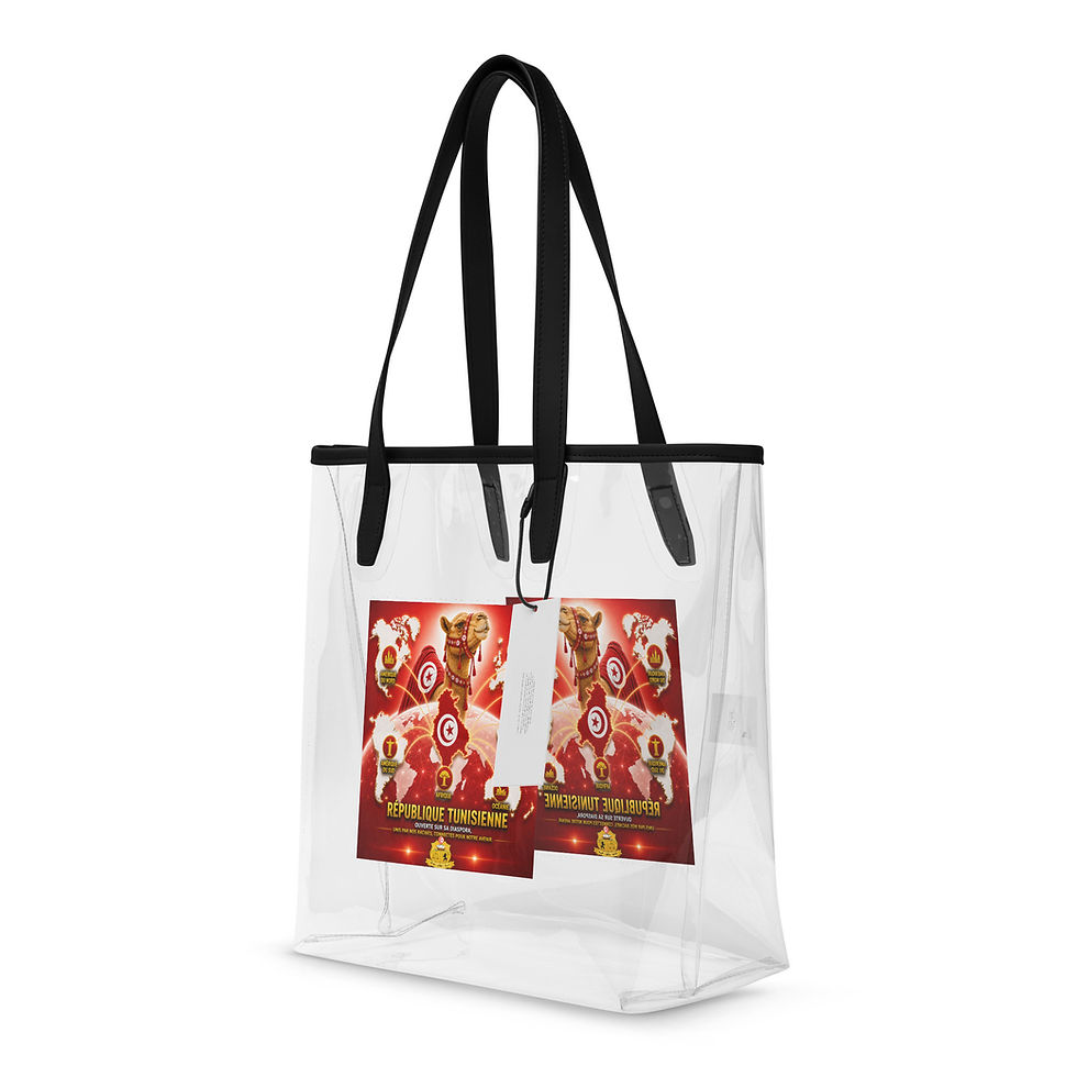 Thumbnail: Sac fourre-tout transparent - Agence Diaspora Tunisienne 