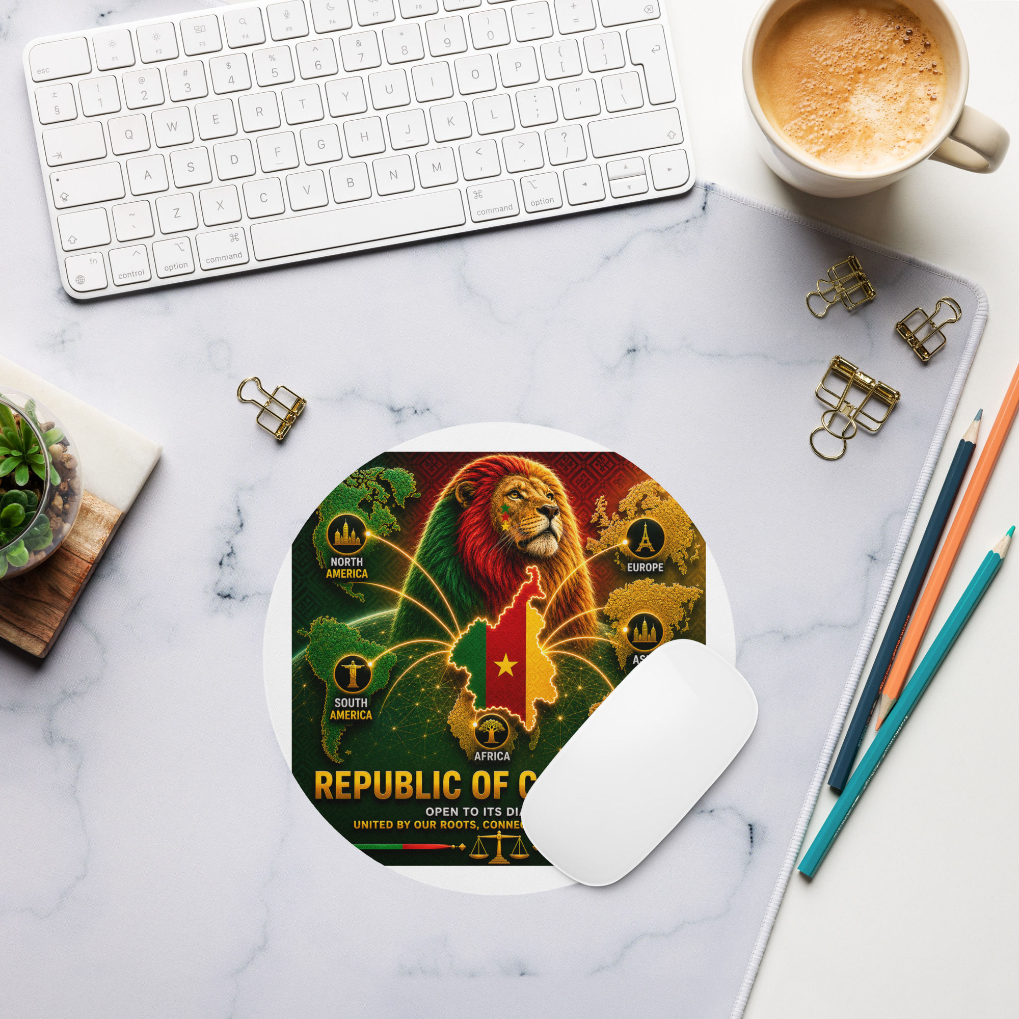 Round mouse pad - Cameroonian Diaspora Agency