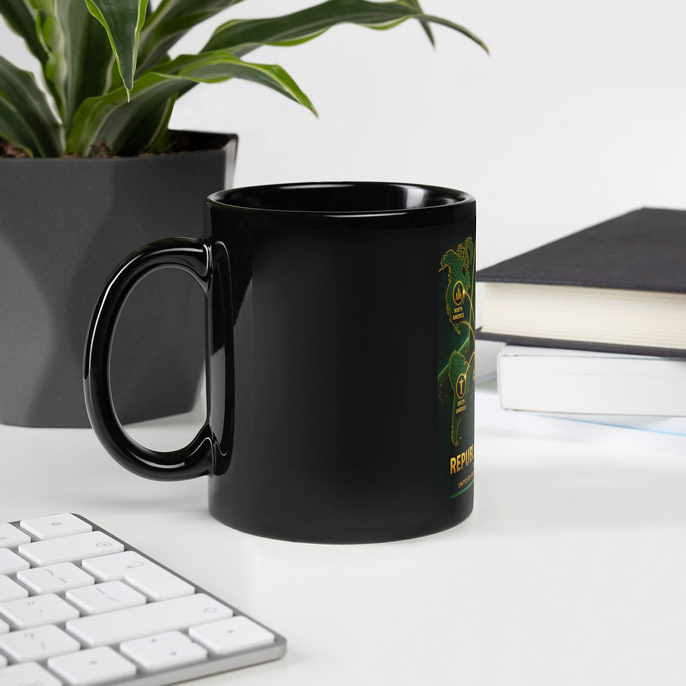 Thumbnail: Black Glossy Mug - Congolese Diaspora Agency (Brazzaville)