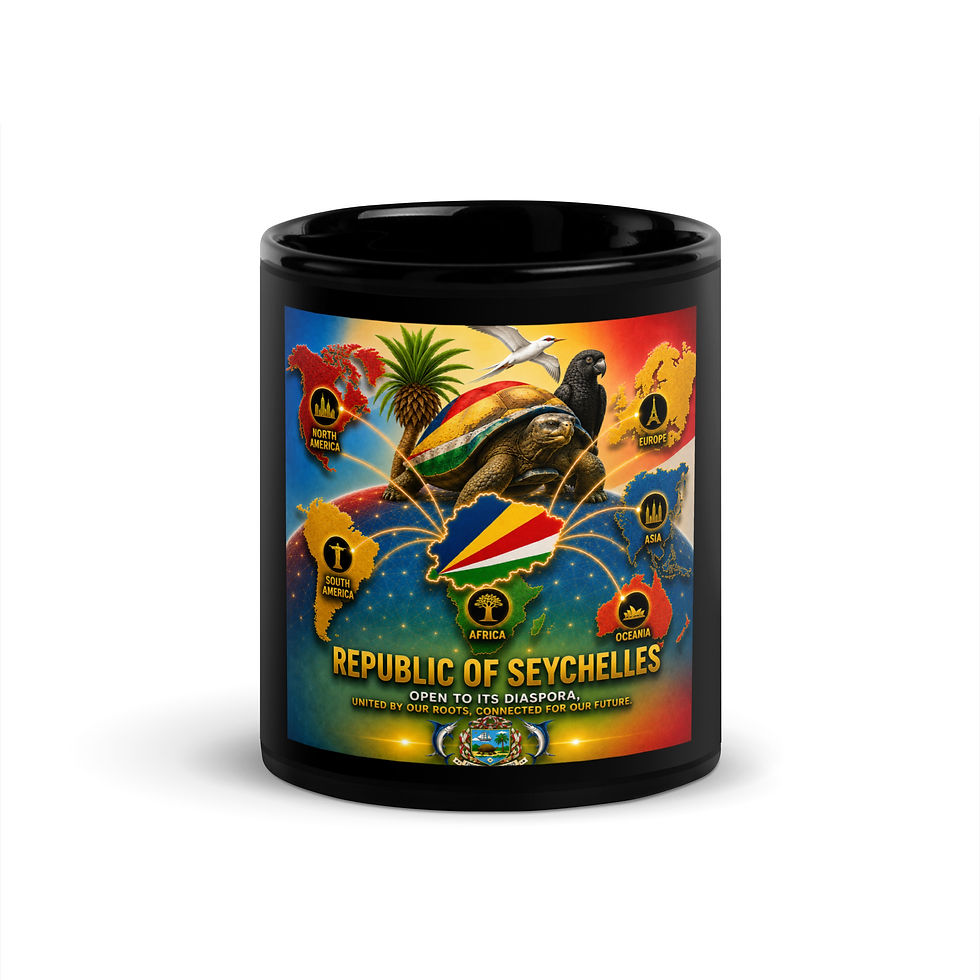 Thumbnail: Black Glossy Mug - Seychelloise Diaspora Agency