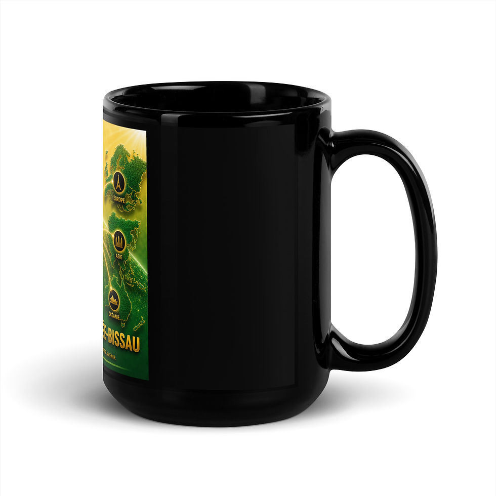Thumbnail: Mug Noir Brillant - Agence Diaspora Bissau-guinéenne (Bissaoguinéenne)