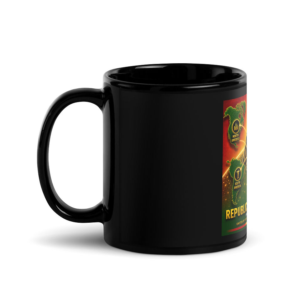 Thumbnail: Black Glossy Mug - Bissau-Guinean Diaspora Agency
