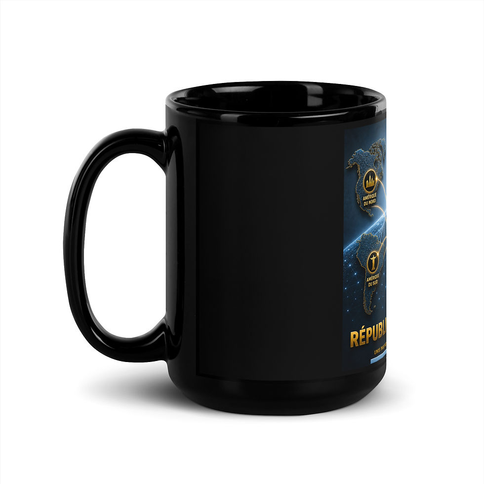 Thumbnail: Mug Noir Brillant - Agence Diaspora Botswanaise