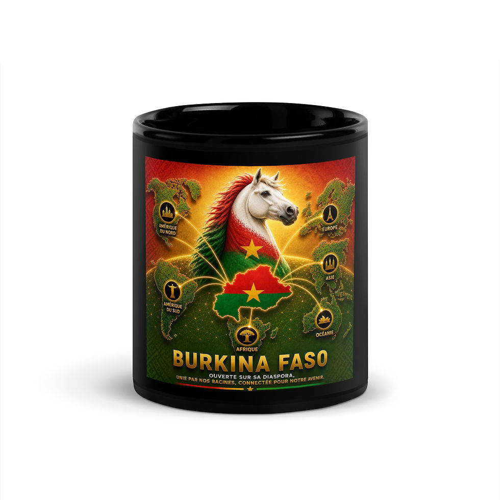 Thumbnail: Mug Noir Brillant - Agence Diaspora Burkinabè