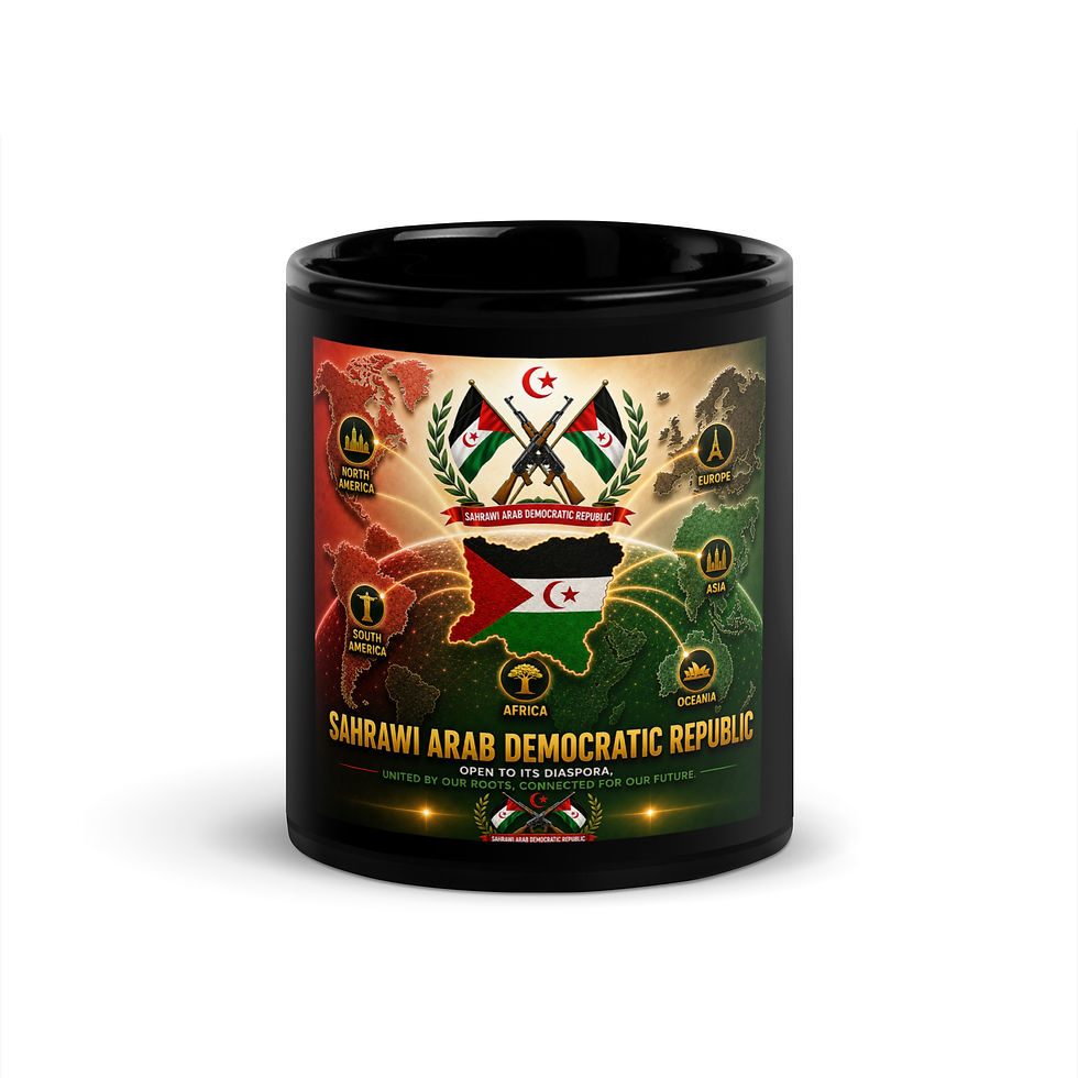 Thumbnail: Black Glossy Mug - Sahrawi Diaspora Agency
