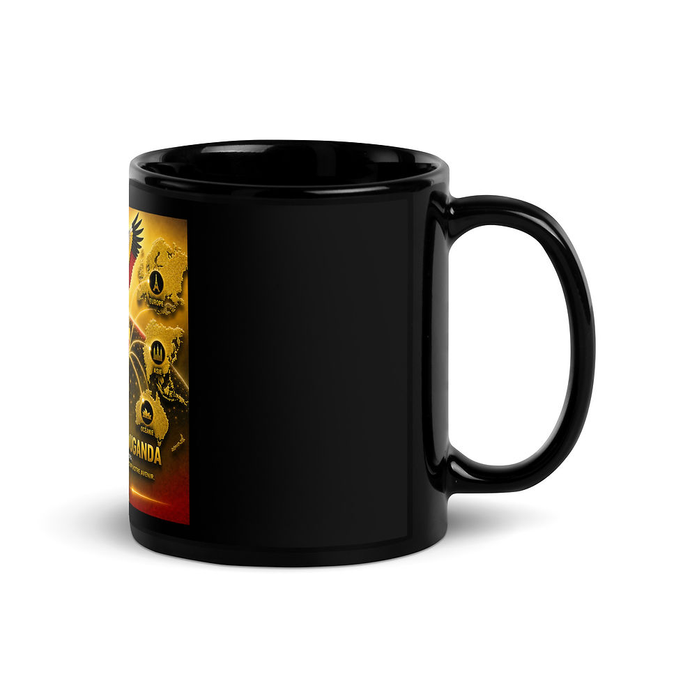 Thumbnail: Mug Noir Brillant - Agence Diaspora Ougandaise