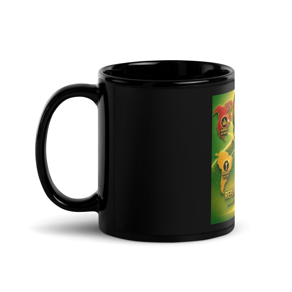 Thumbnail: Mug Noir Brillant - Agence Diaspora Sénégalaise 