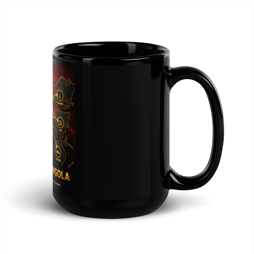 Thumbnail: Mug Noir Brillant - Agence Diaspora Angolaise