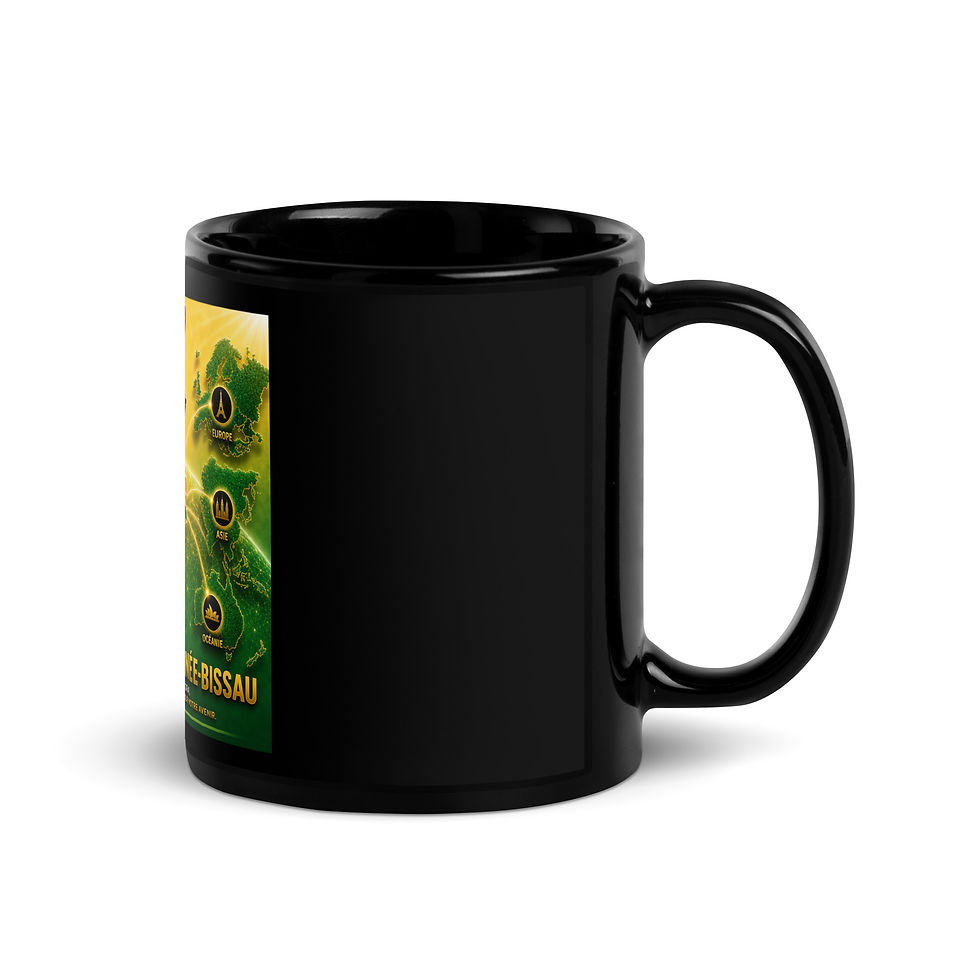 Thumbnail: Mug Noir Brillant - Agence Diaspora Bissau-guinéenne (Bissaoguinéenne)