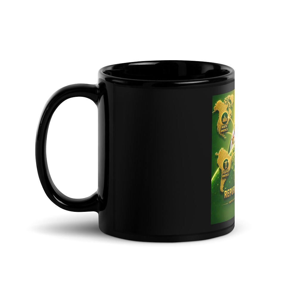 Thumbnail: Black Glossy Mug Zimbabwe Diaspora Agency Accessories 