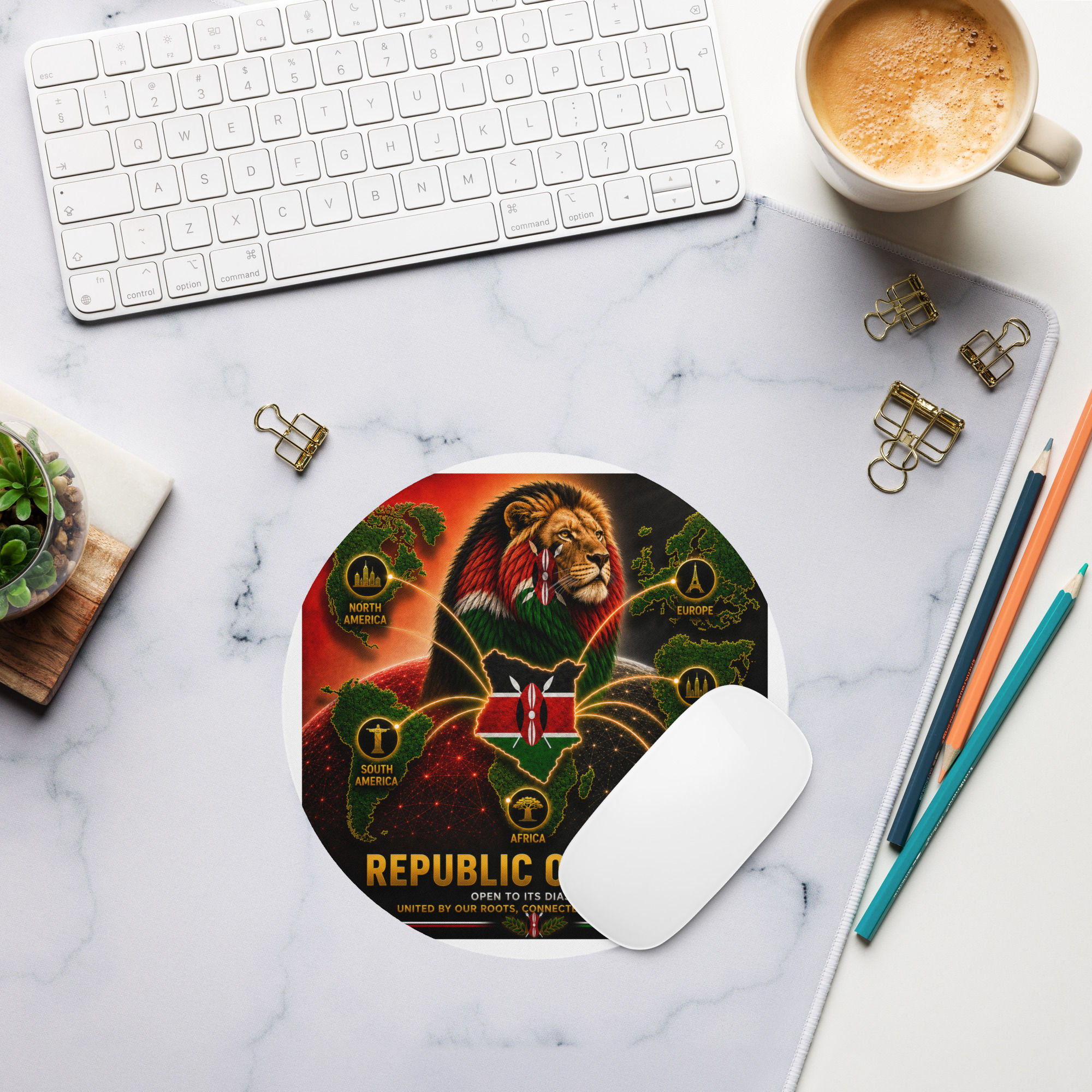 Round mouse pad - Kenyan Diaspora Agency