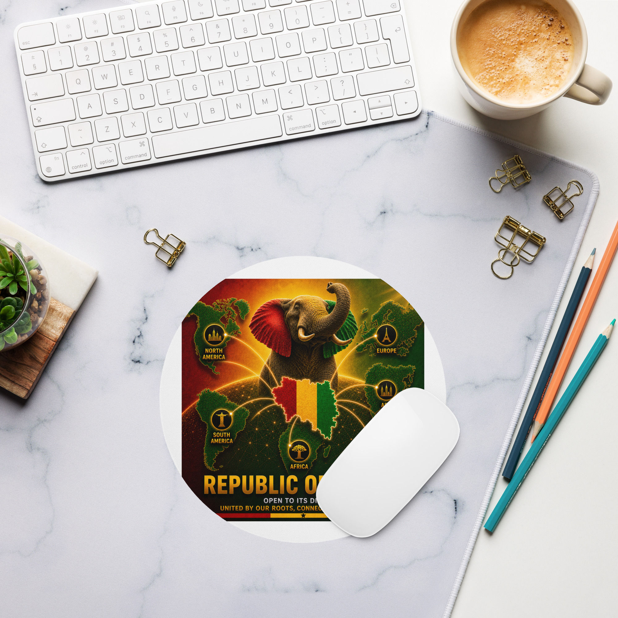 Round mouse pad - Guinean Diaspora Agency