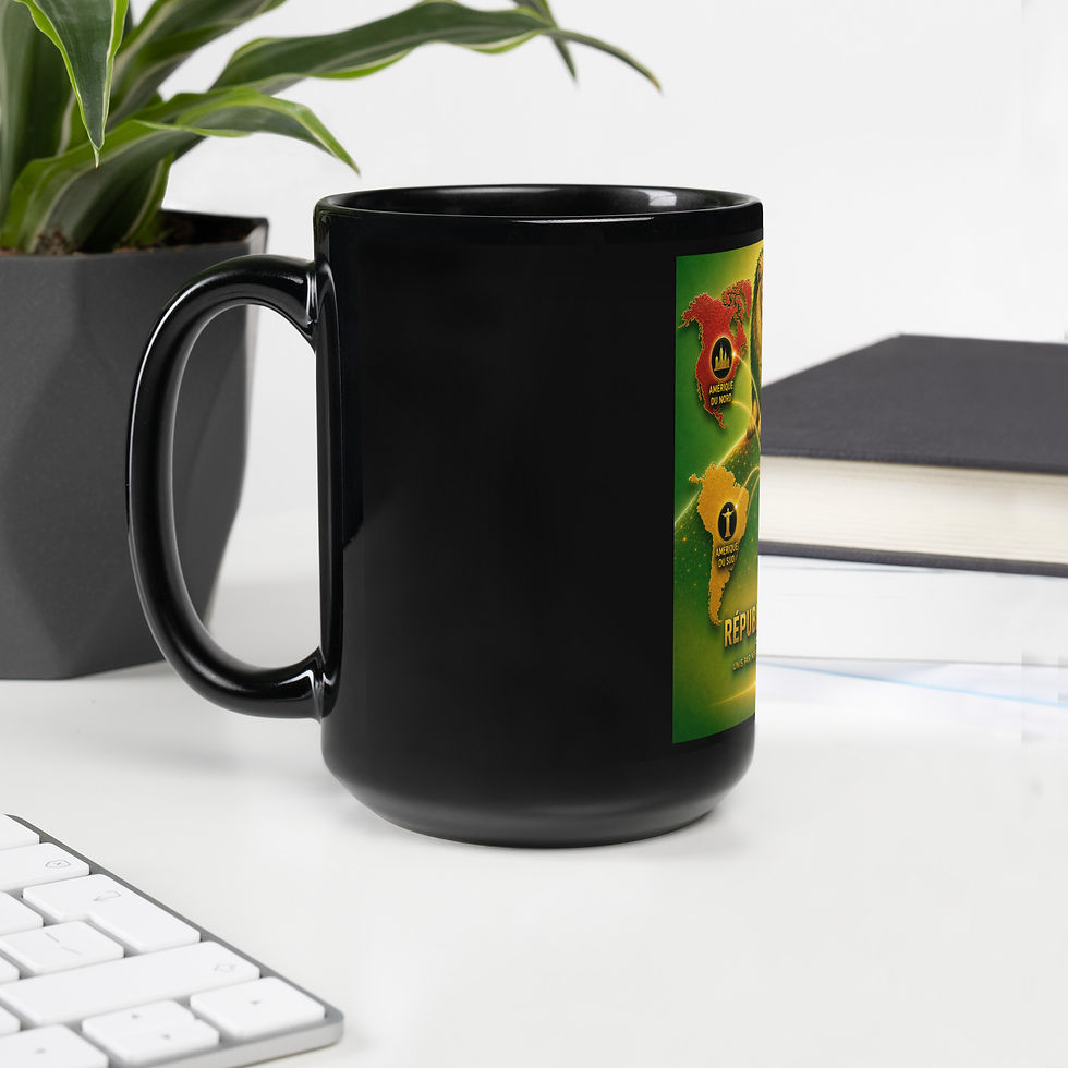 Thumbnail: Mug Noir Brillant - Agence Diaspora Sénégalaise 