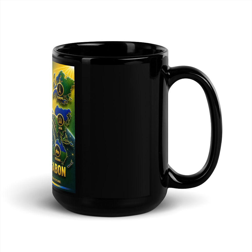 Thumbnail: Black Glossy Mug - Gabonese Diaspora Agency