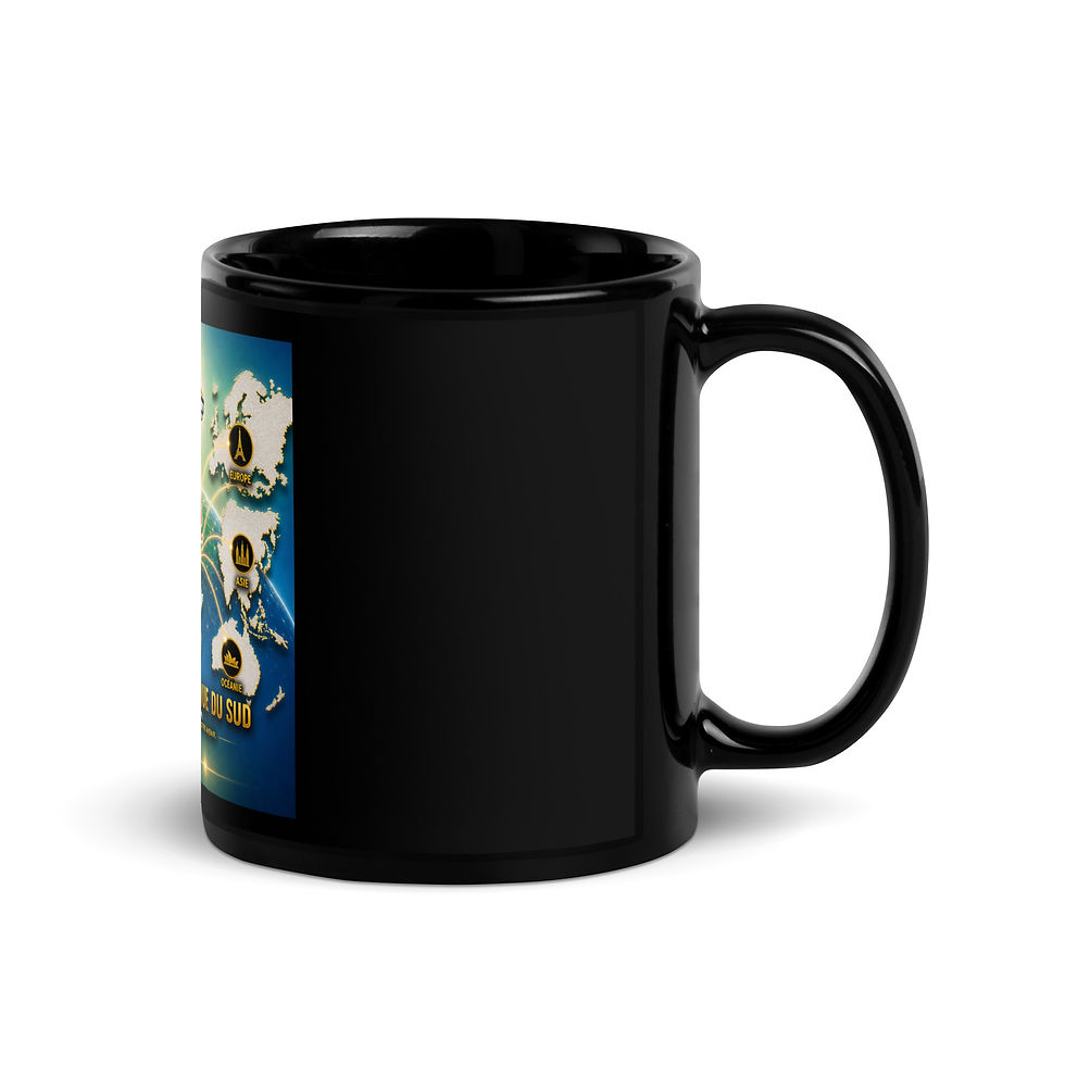 Thumbnail: Mug Noir Brillant - Agence Diaspora Sud-Africaine