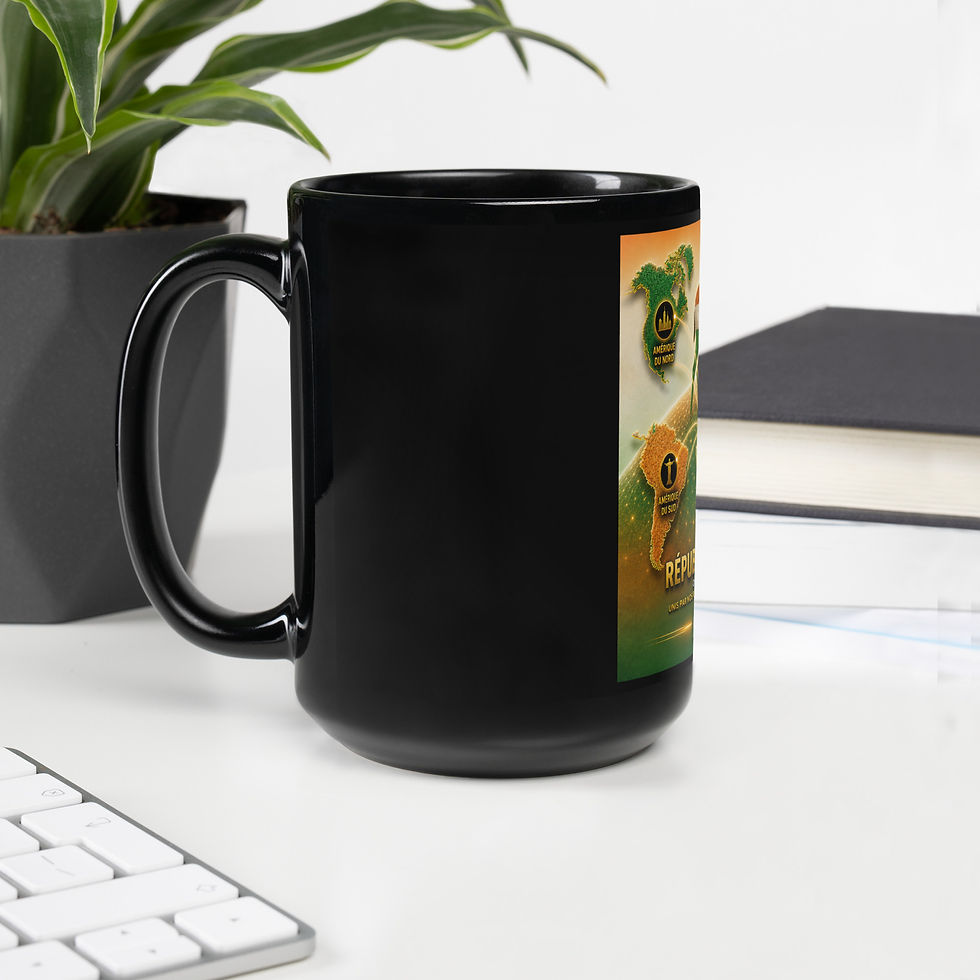 Thumbnail: Mug Noir Brillant - Agence Diaspora Nigérienne