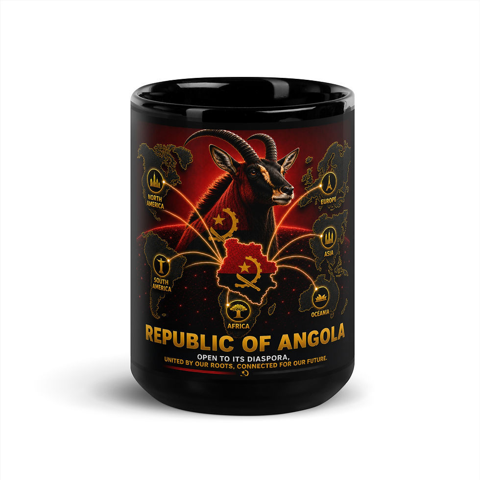 Thumbnail: Black Glossy Mug - Angolan Diaspora Agency