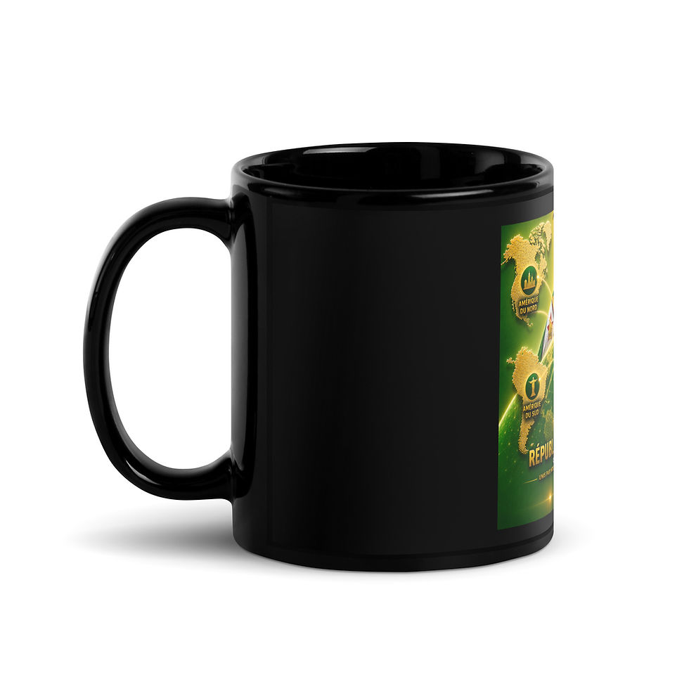 Thumbnail: Mug Noir Brillant - Agence  Diaspora Zimbabwe  