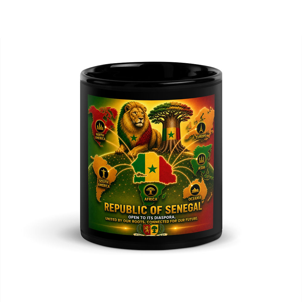 Thumbnail: Black Glossy Mug - Senegalese Diaspora Agency