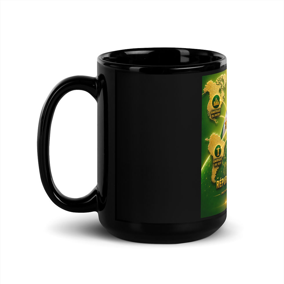 Thumbnail: Mug Noir Brillant - Agence  Diaspora Zimbabwe  