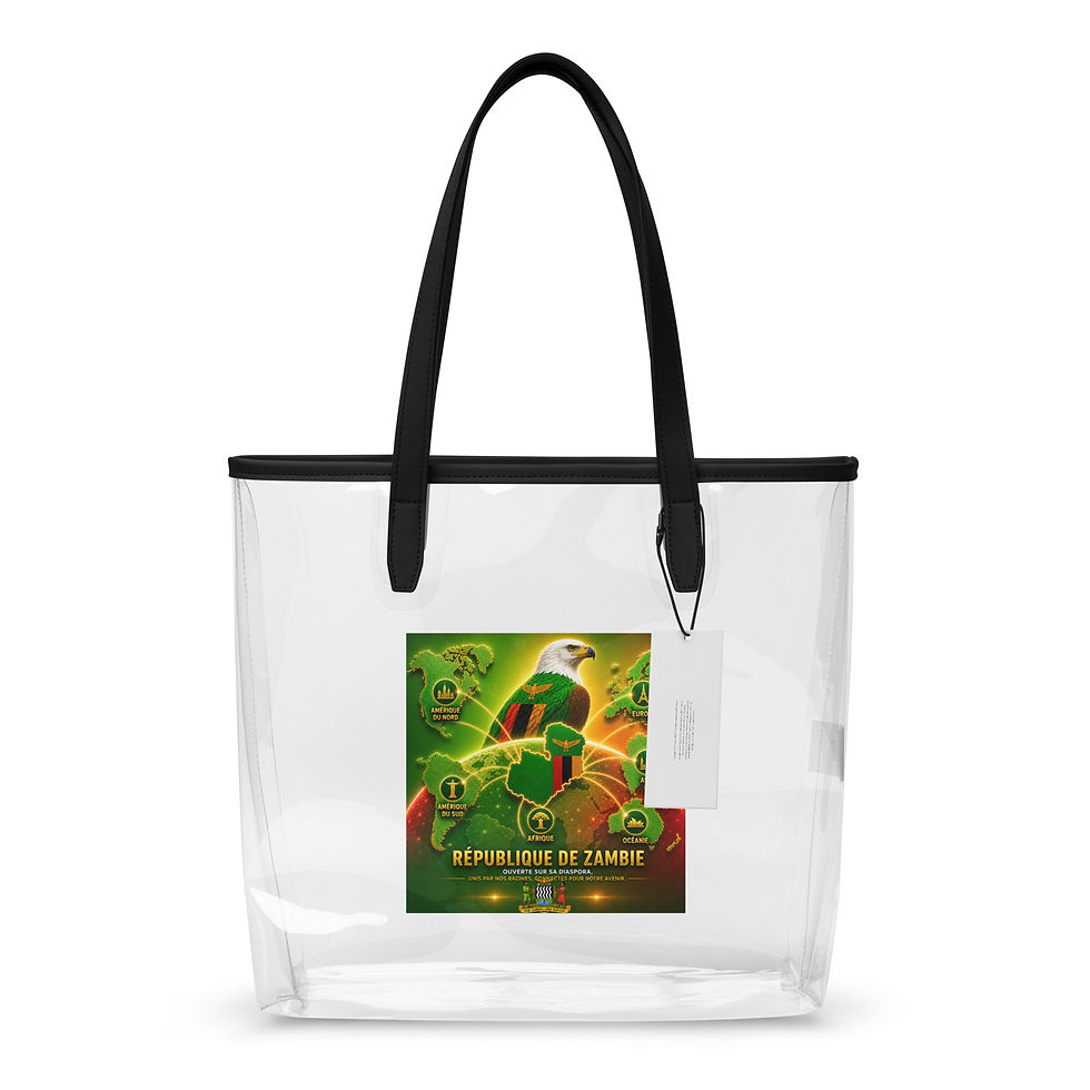 Thumbnail: Sac fourre-tout transparent - Agence Diaspora Zambienne 