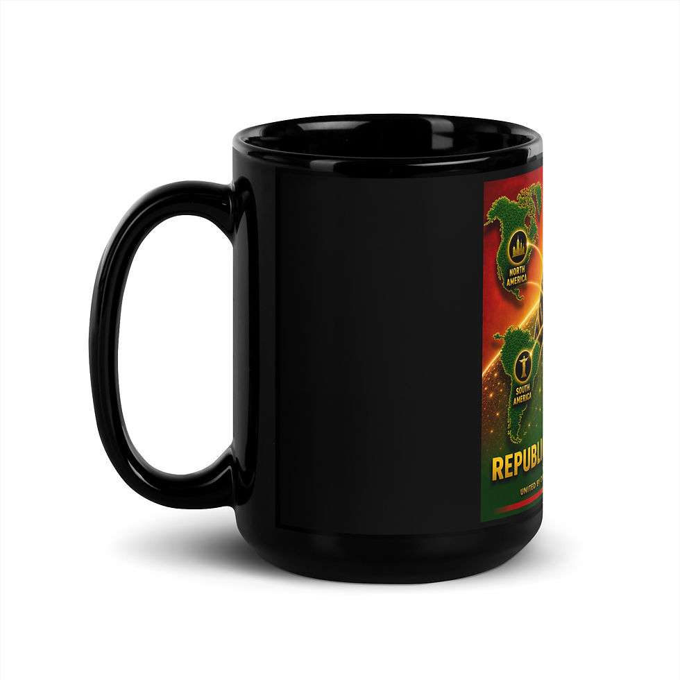 Thumbnail: Black Glossy Mug - Bissau-Guinean Diaspora Agency