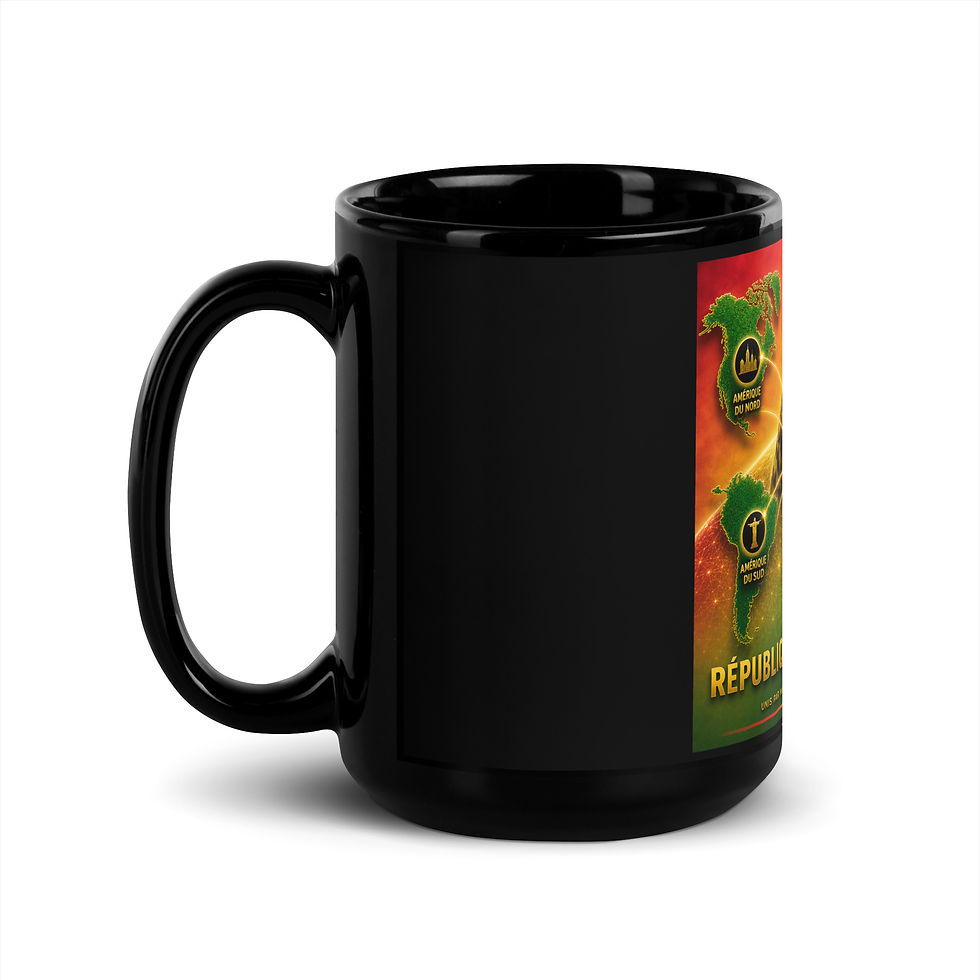 Thumbnail: Mug Noir Brillant - Agence Diaspora Bissau-guinéenne (Bissaoguinéenne)