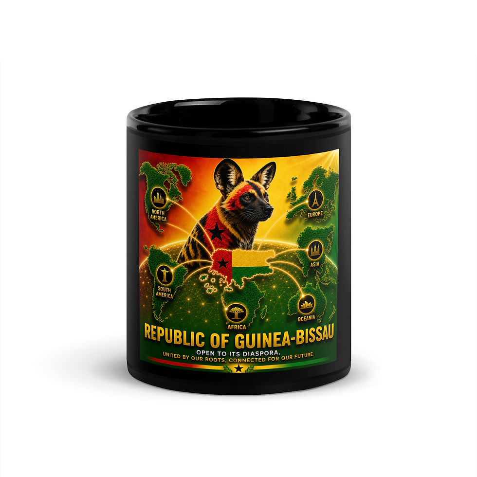 Thumbnail: Black Glossy Mug - Bissau-Guinean Diaspora Agency