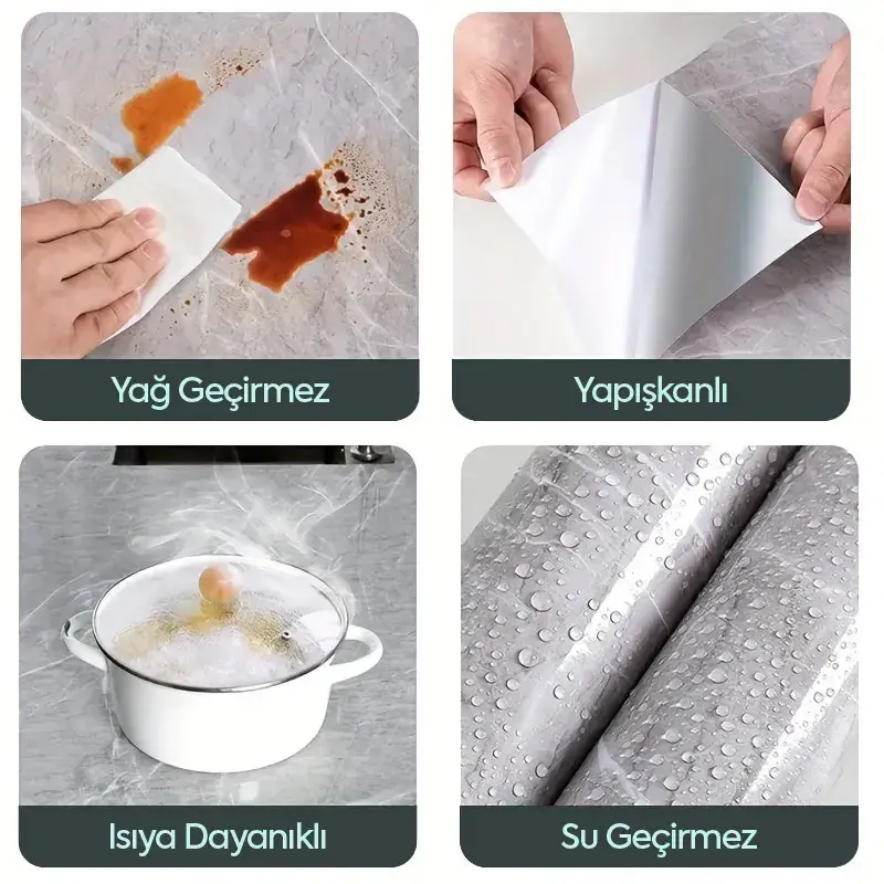 Küçük resim: Mermer Desenli Kaplama Kağıdı 5 Metre