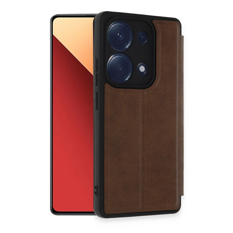 Küçük resim: Xiaomi Redmi Note 13 Pro 4g Kılıf Flip Cover - Taba