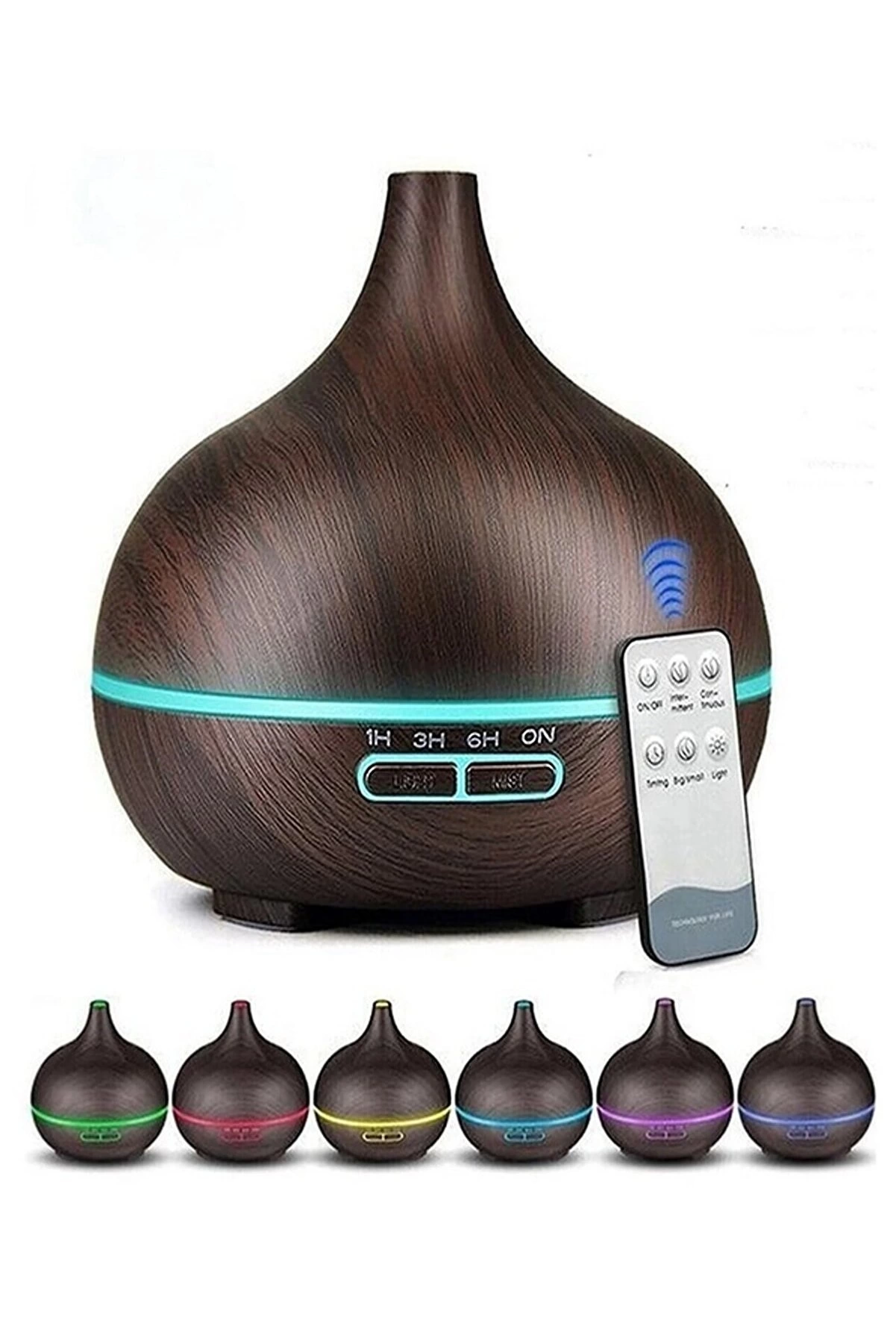 Hava Nemlendirici 7 Led Işıklı Aromatik Oda Kokusu 550 Ml Kahve Aroma Difüzörü B