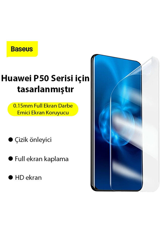 Küçük resim: Huawei P50 0.15mm Full Darbe Emici Ekran Koruyucu 2 Adet Set-(5775) - EMTHBA7348