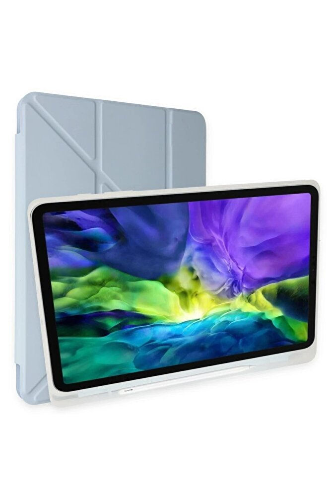 Huawei MatePad SE Kılıf Kalemlikli Mars Tablet Kılıfı - Mavi-(5796) - EMTHB