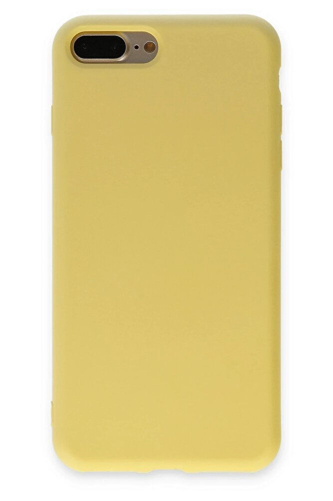 iPhone 7 Plus Kılıf Nano içi Kadife Silikon - Sarı-(5796) - EMTHBA4355-7270