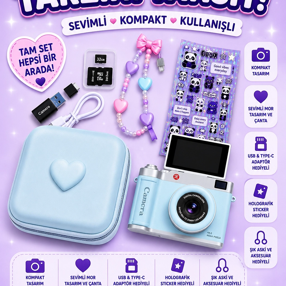 Küçük resim: 4k Çantalı Dijital Retro Video Kamera 48mp 16x Zoom Işıklı (32gb) Kart Dijital