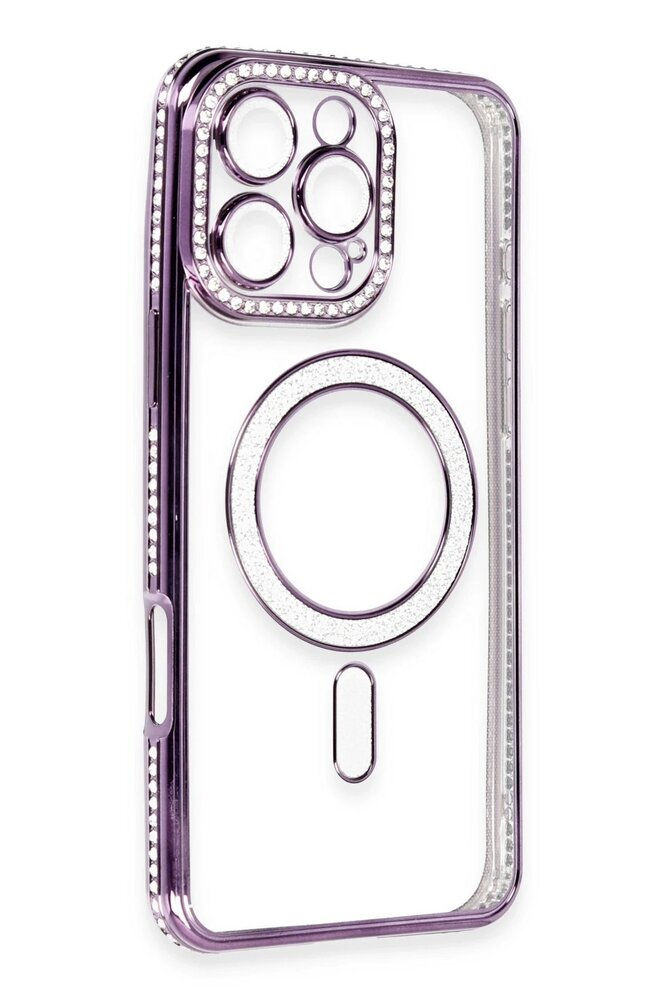 Thumbnail: iPhone 16 Pro Kılıf Joke Simli Magneticsafe Kılıf - Derin Mor-(5796) - EMTHB