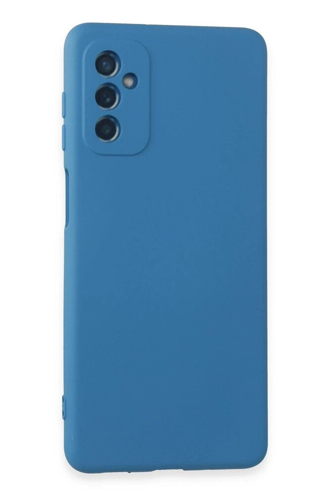 Samsung Galaxy M52 5G Kılıf Nano içi Kadife Silikon - Mavi-(5796) - VOANFD391