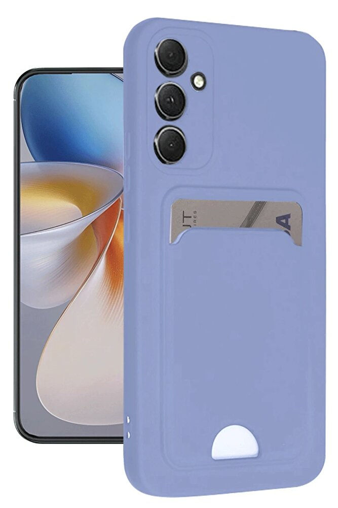 Thumbnail: Samsung Galaxy A16 5G Kılıf Kelvin Kartvizitli Silikon - Lila-(5796) - EMTHBA9