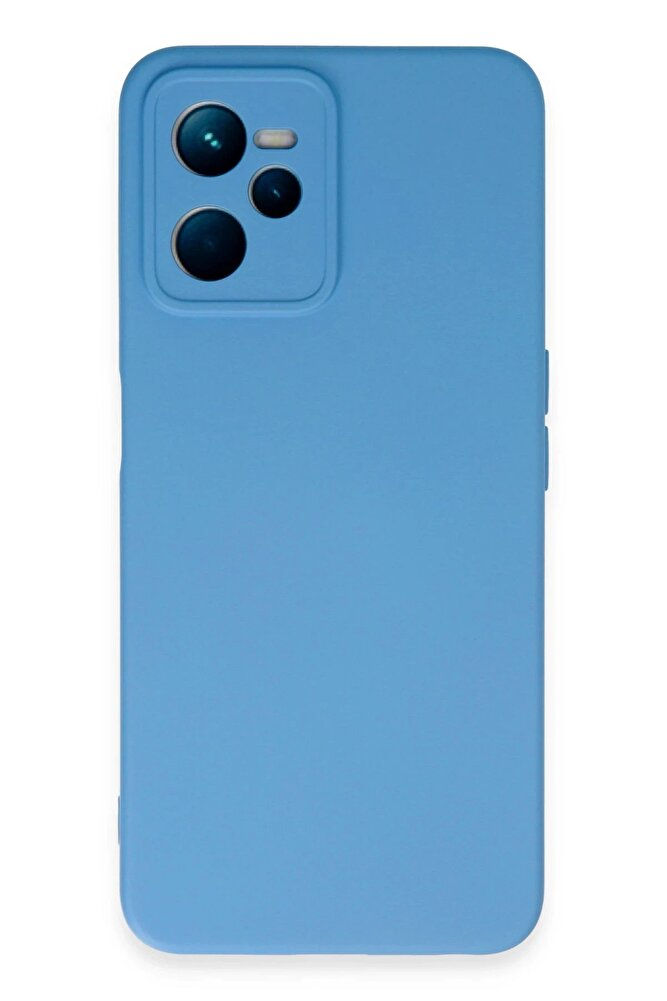 Realme C35 Kılıf Nano içi Kadife Silikon - Mavi-(5796) - EMTHBA5409-2558