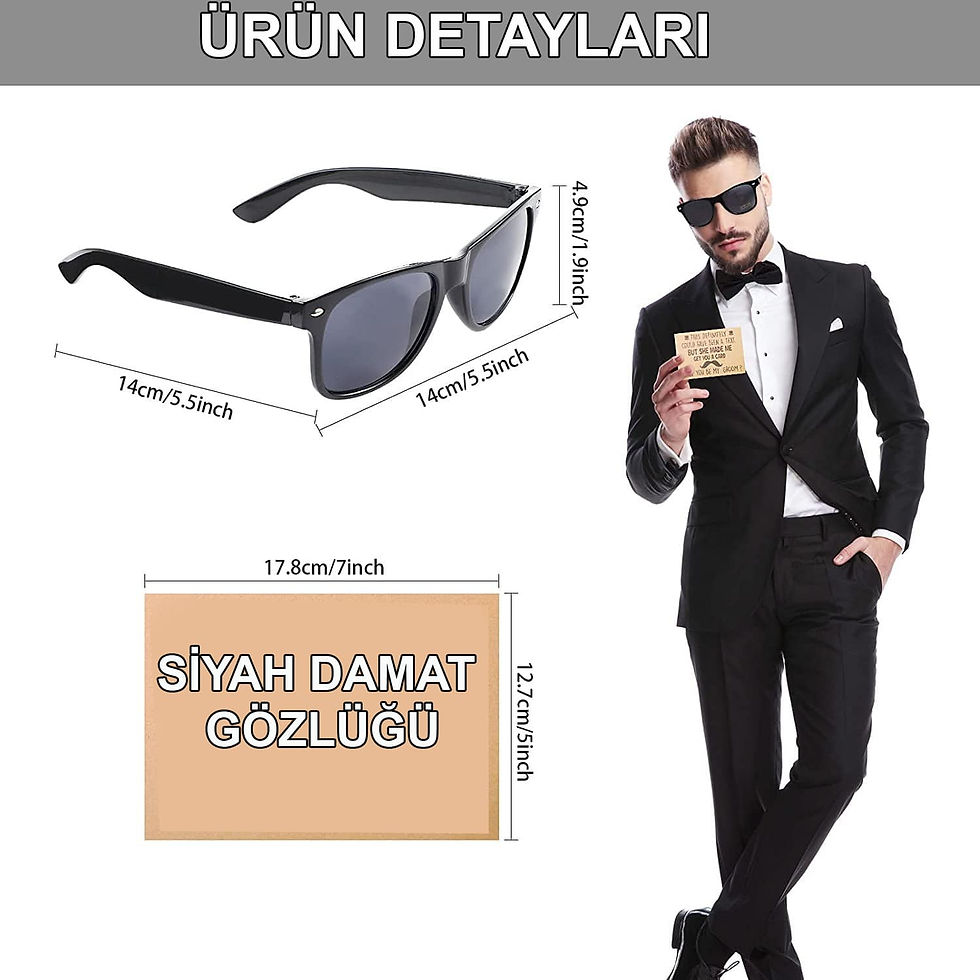 Küçük resim: Damat Gözlüğü – Düğün ve Bekarlığa Veda Partisi Aksesuarı