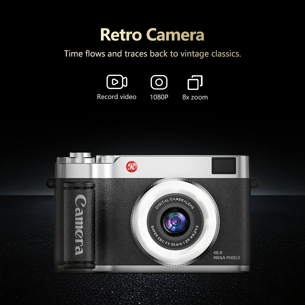 Küçük resim: 4k Çantalı Dijital Retro Video Kamera 48mp 16x Zoom Işıklı (32gb) Kart Dijital