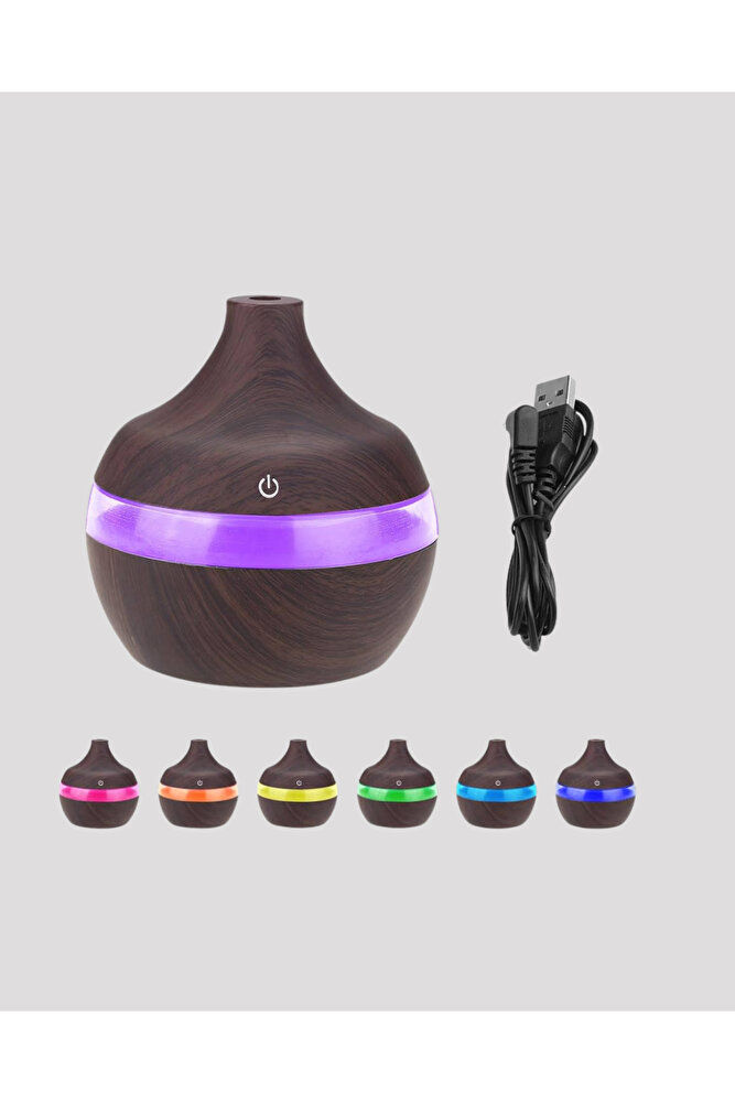 Küçük resim: 7 Renk LED Işıklı Ultrasonik Aroma Difüzör 300 ml - EMTHBA1858-9602