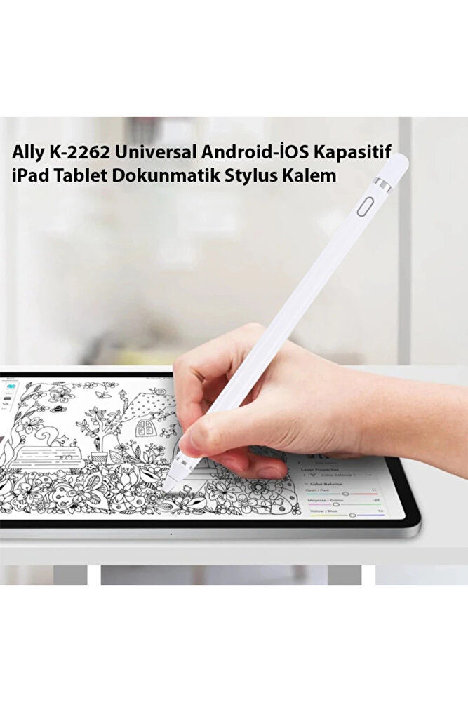 Küçük resim: Ally K-2262 Universal Android-İOS Kapasitif iPad Tablet Dokunmatik Stylus Kalem