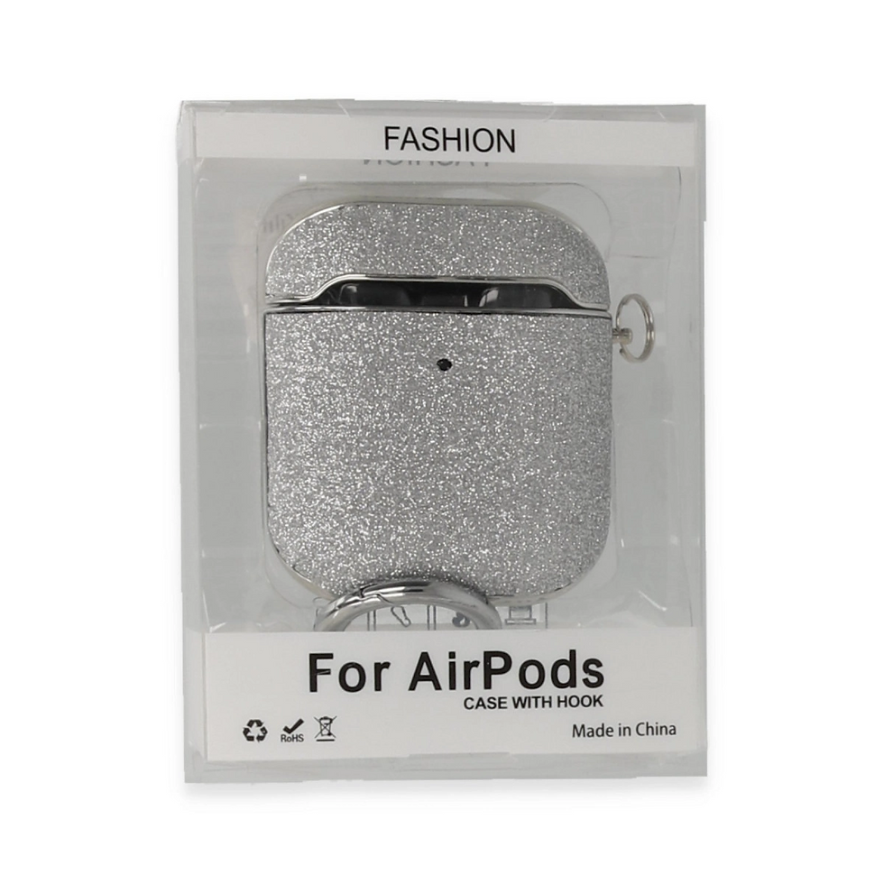 Küçük resim: Apple Airpods 2 (2.nesil) Spell Simli Kılıf - Gümüş